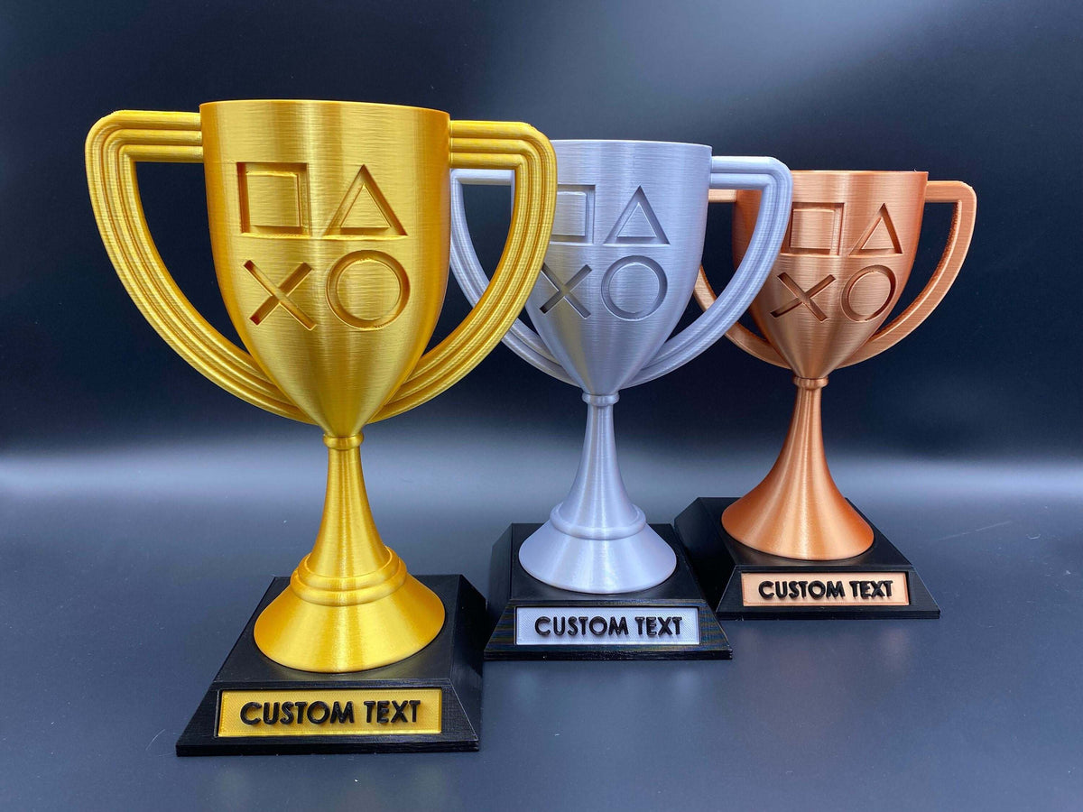 Mini PS5 Playstation 5 Trophies Gold Silver Bronze Platinum Trophies Resin  3D Printed and Hand Painted Ideal Gaming Gift 